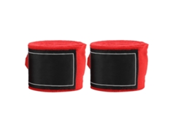 2pcs Bandagem De Mão Elástica 2.5m Para Boxe Sanda Muay Thai Mma Taekwondo (vermelha)