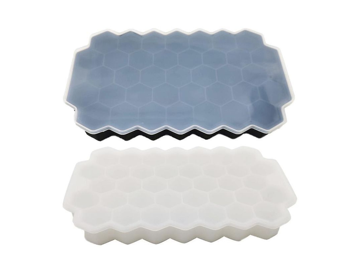 Moldes De Silicone Para Gelo Em Forma De Favos: Ideal Para Drinks, Doces E Mais - Fácil De Usar E Limpar Preto*branco