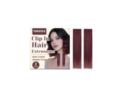 Extensões de Cabelo Clip in Bordô Torvikx