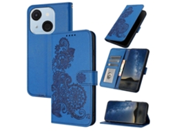 Capa De Celular De Couro Com Estampa De Flor De Datura
