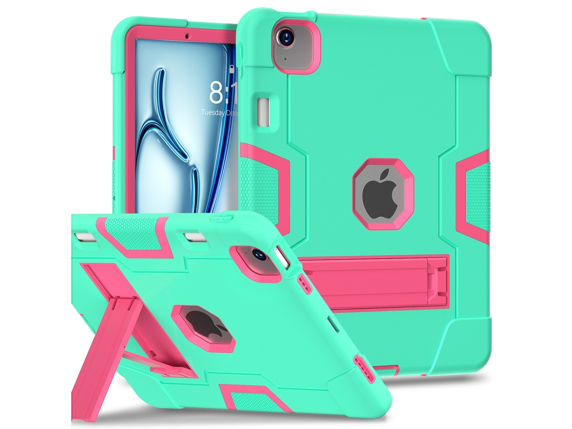 Capa Para Tablet Lurelia, Compatível Com Ipad Pro De 11" (2024, Rosa Vermelho, Silicone, Função Sono, Proteção Antiquedas