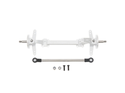 Mali kit de Eixo Dianteiro e Vínculo de Direção em Alumínio e Aço para Carro Rc Tamiya 1/14 Prata
