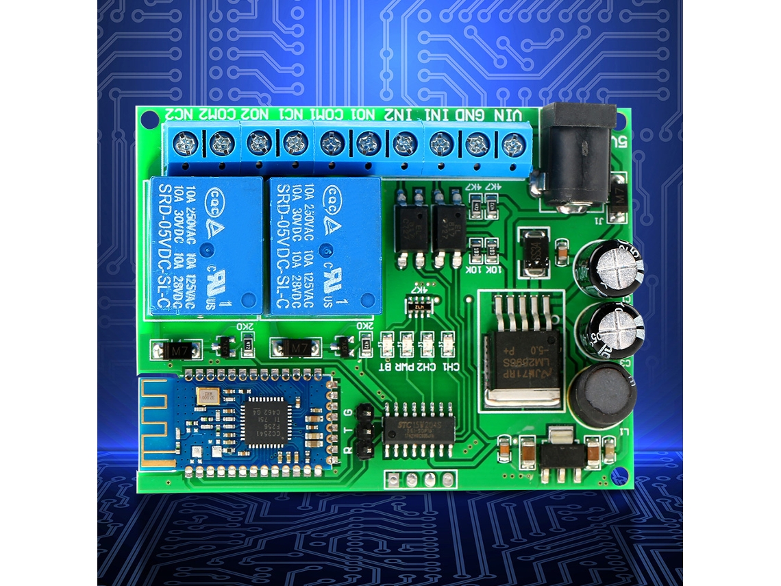 Interruptor De Relé Bluetooth Sem Fio 2 Canais