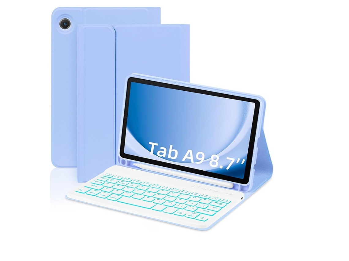 Lurelia Capa Com Teclado Bluetooth Para Samsung Tab A7lite 8.7 Com Teclado Retroiluminado, Colorido