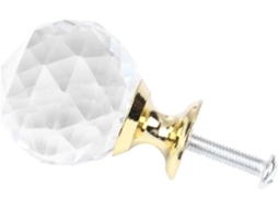 Homsfou Conjunto De 10-puxadores Cristal Elegantes Para Armários E Gavetas, Com Design Moderno E Acabamento Dourado