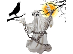 Fantasma de Halloween Decoração de Fantasma Escultura Assustadora com Expressão Facial Divertida para Decoração de CHABERLU