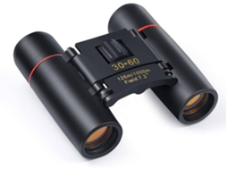 Binóculos ENKERS Compactos Telescópio Dobrável Ao Ar Livre 30X60 Pequenos para Observação de Pássaros e Teatro com Adaptador-Preto