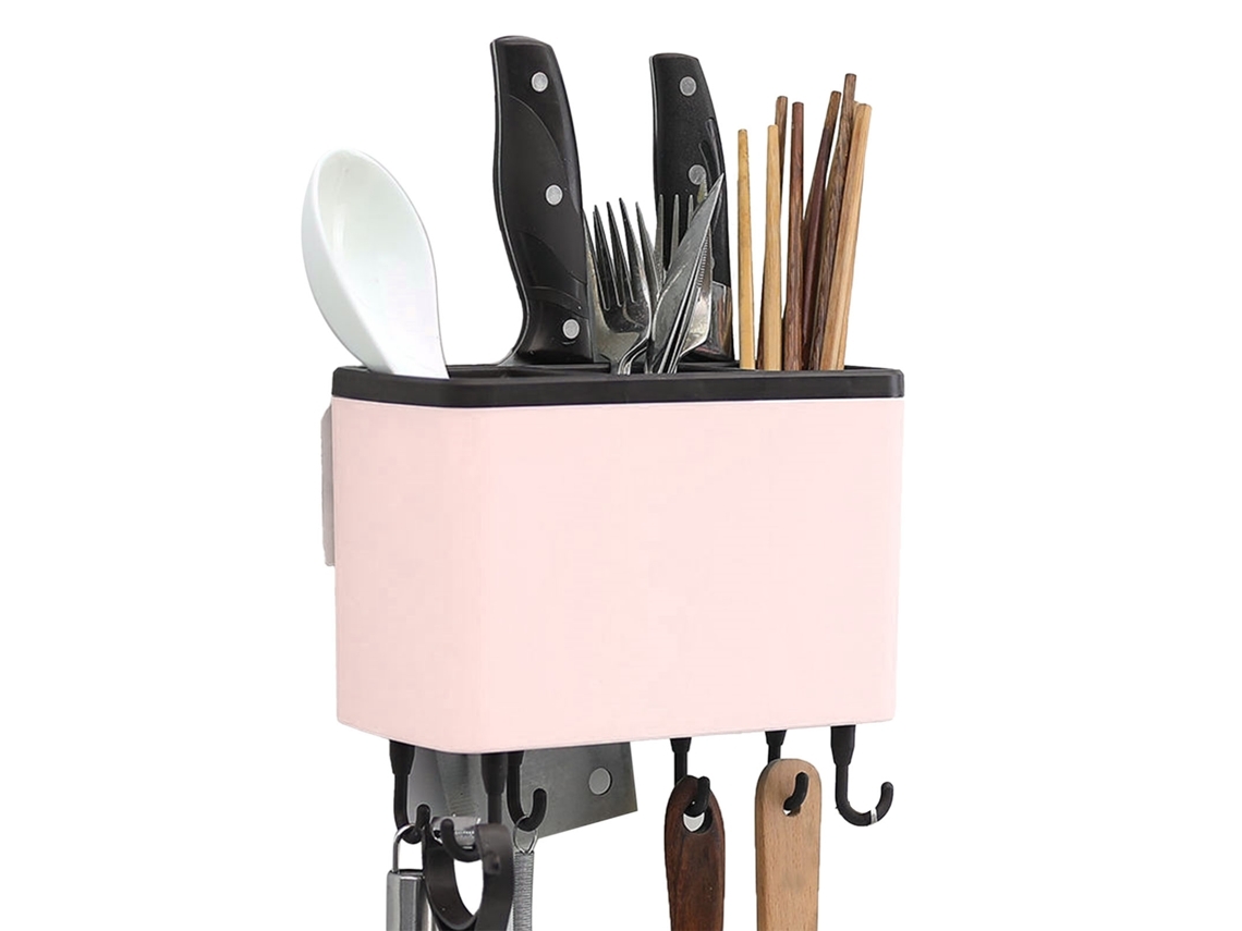 Prateleira De Parede De Cozinha, Armazenamento Conveniente, Multiuso, Pendurado, Drenagem, Organizador De Rack Para Casa, Rosa*