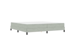 Conjunto 1 Cama Box Vidaxl Cinzento Tecido (200 X 200 Cm)