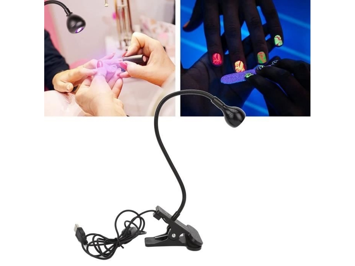 (preto) Mini Lâmpada Uv - - Ajustável 360° - Secador De Unhas - Multifuncional - Preto