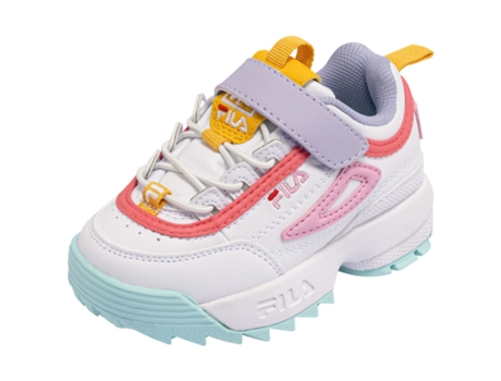 Sapatilhas De Menina Fila Disruptor Velcro Material Syntetyczny Branco (20)