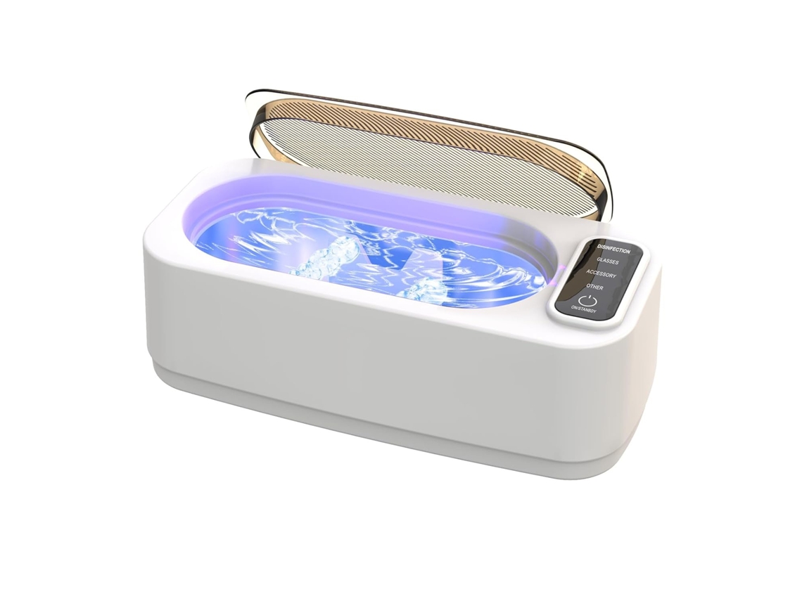 Limpador Ultrassônico de Aparelhos Ortodônticos, Máquina de Limpeza Ultrassônica Profissional de 47khz para Próteses Dentárias e Boca JYTGALX (branco)