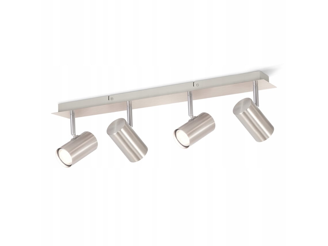 Refletores de Teto 4 Gu10 em Metal Níquel Giratórios de 330 para Sala de Estar Cozinha Quarto Luminária de Corredor Moderna Sem Lâmpada NETTLIFE