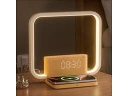 Luz Despertar 10w com Carregador Sem Fio, Toque Regulável 3 Brilhos, Som Calmante, Ajuda Sono Bebés/adultos ZYBLSSBB