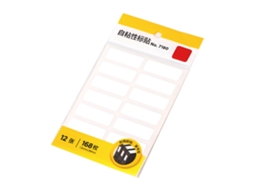 168 Etiquetas Autoadhesivas Brancas De 13 X 38 Mm, De Alta Adesão E Longa Duração, Removíveis, Para Envios Postais.