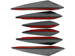 Conjunto de 6 peças de protetores de para-choque para carros, leves, resistentes a impactos, duráveis e decorativos em PVC.