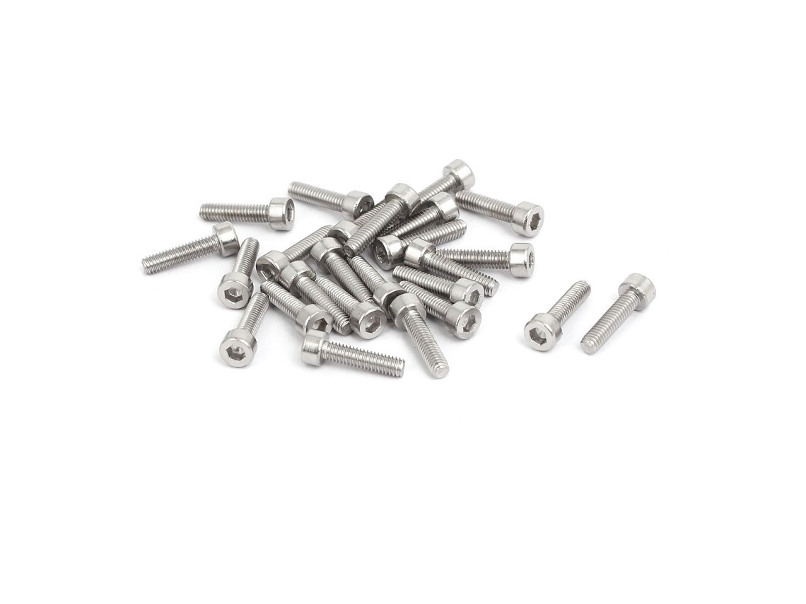 Parafuso Sextavado Interno Roscado M2,5 X 10 Mm em Aço Inoxidável 316, 25 Peças CHABERLU