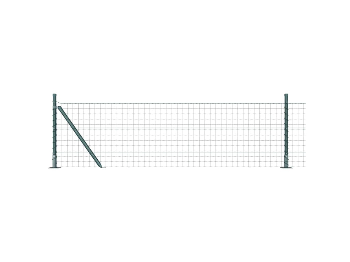 Conjunto 1 Cerca Externa Vidaxl Verde Aço (25 X 0,6 M)