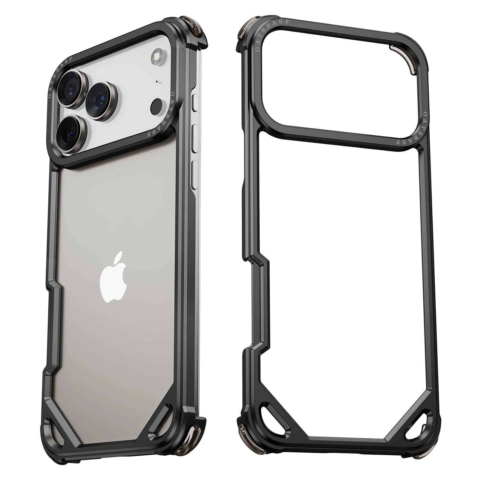 Capa Para Iphone 17 Pro Max Preta, Sem Moldura, Compatível Com Magsafe E Com Proteção Metálica Contra Impactos.