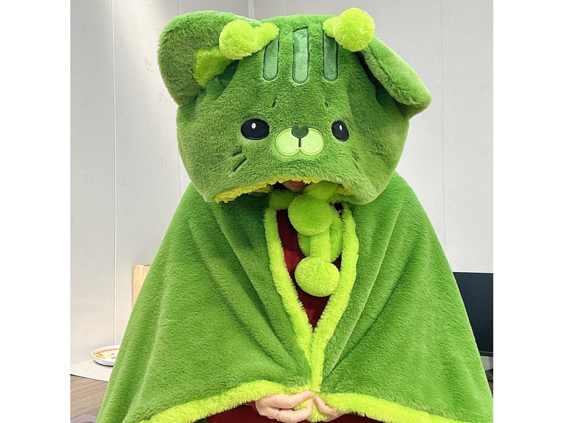 Capa de Pelúcia de Gato Alienígena Pijama Quente para Boneco de Pano, Interior, Verde CHABERLU
