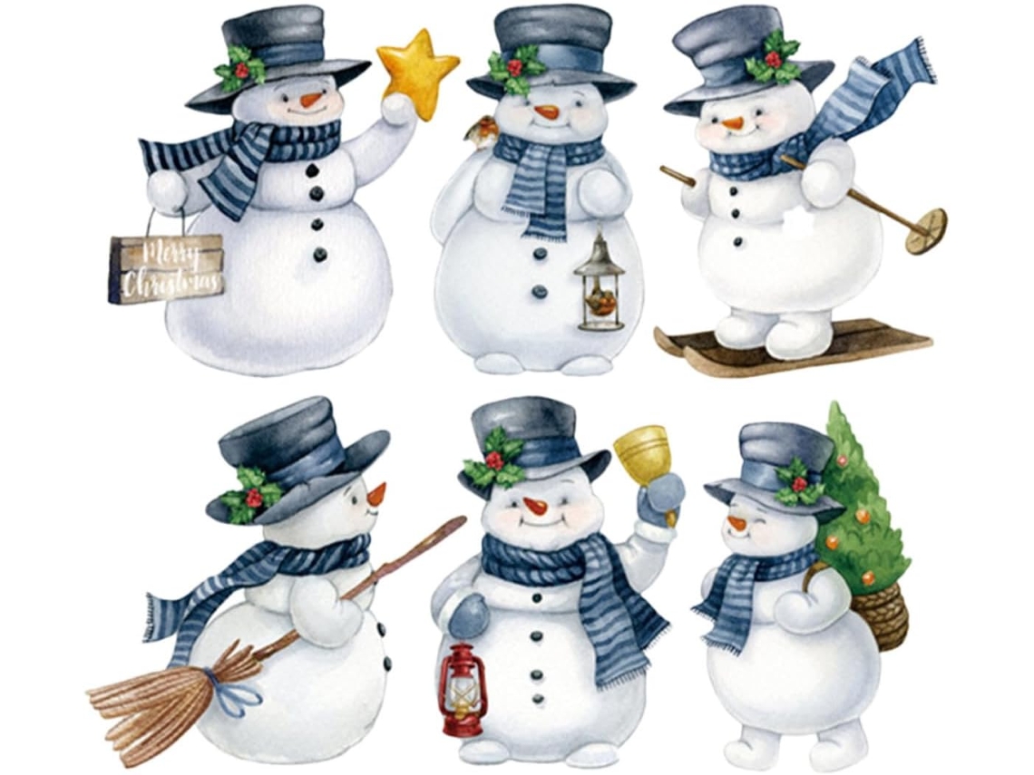 Ímã De Geladeira Boneco Neve Natalino Da Ibasenice, Pvc Magnético Decorativo