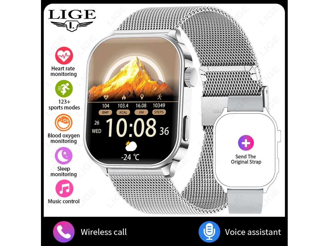 (prateado) Smartwatch De 1,75 Polegadas Com Chamadas Bluetooth Multifuncionais E Monitoramento De Saúde.