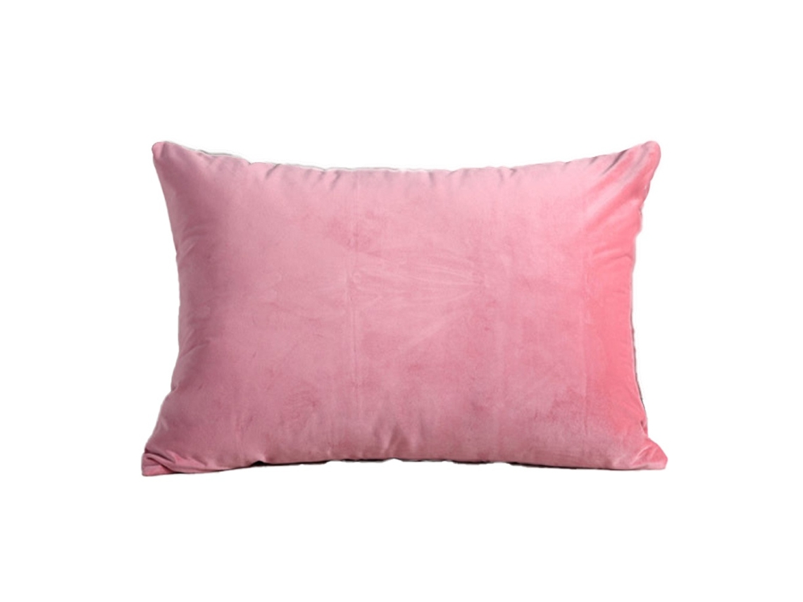 Almofada Elysve Retangular Almofada 30x50 Cm Capa Miolo Algodão Tridimensional Veludo Engrossado Rosa Menina