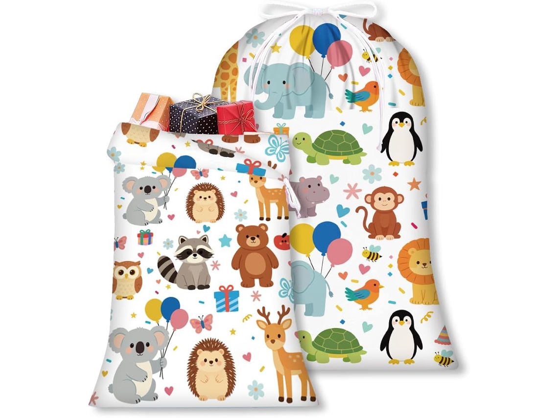 Conjunto Com 2 De Presente De Natal Tecido, Para Presentes, Com