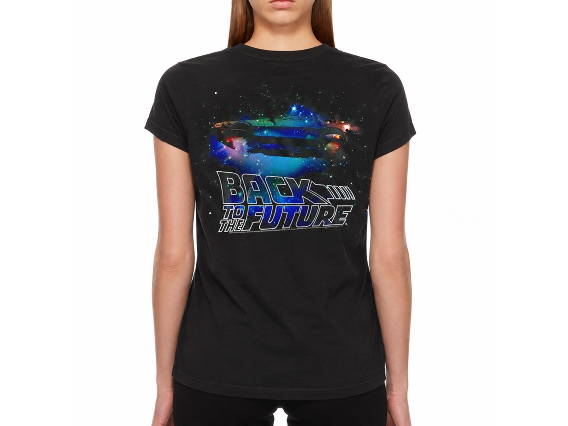 Rockinstone Back To The Future Movie Galaxy Black Adult T-shirt Size:xl