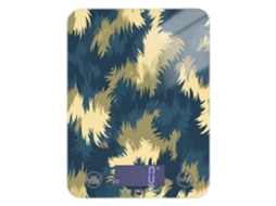 Balança Digital De Cozinha Alimentos Com Estampa Pele Urso Em Tons Azul E Verde, Capacidade De 5kg 11lb 1oz, Fácil