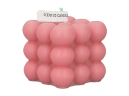 Ats vela de Cera de Soja En Cubo Hecha a Mano Perfumada para Decoración de Hogar Y Dormitorio Rosa Estilo Fashion