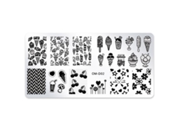 Prato De Estampagem Para Unhas Retangular Com Desenho De Coruja Em Renda Om-d02 - Ferramenta De Arte Para Unhas