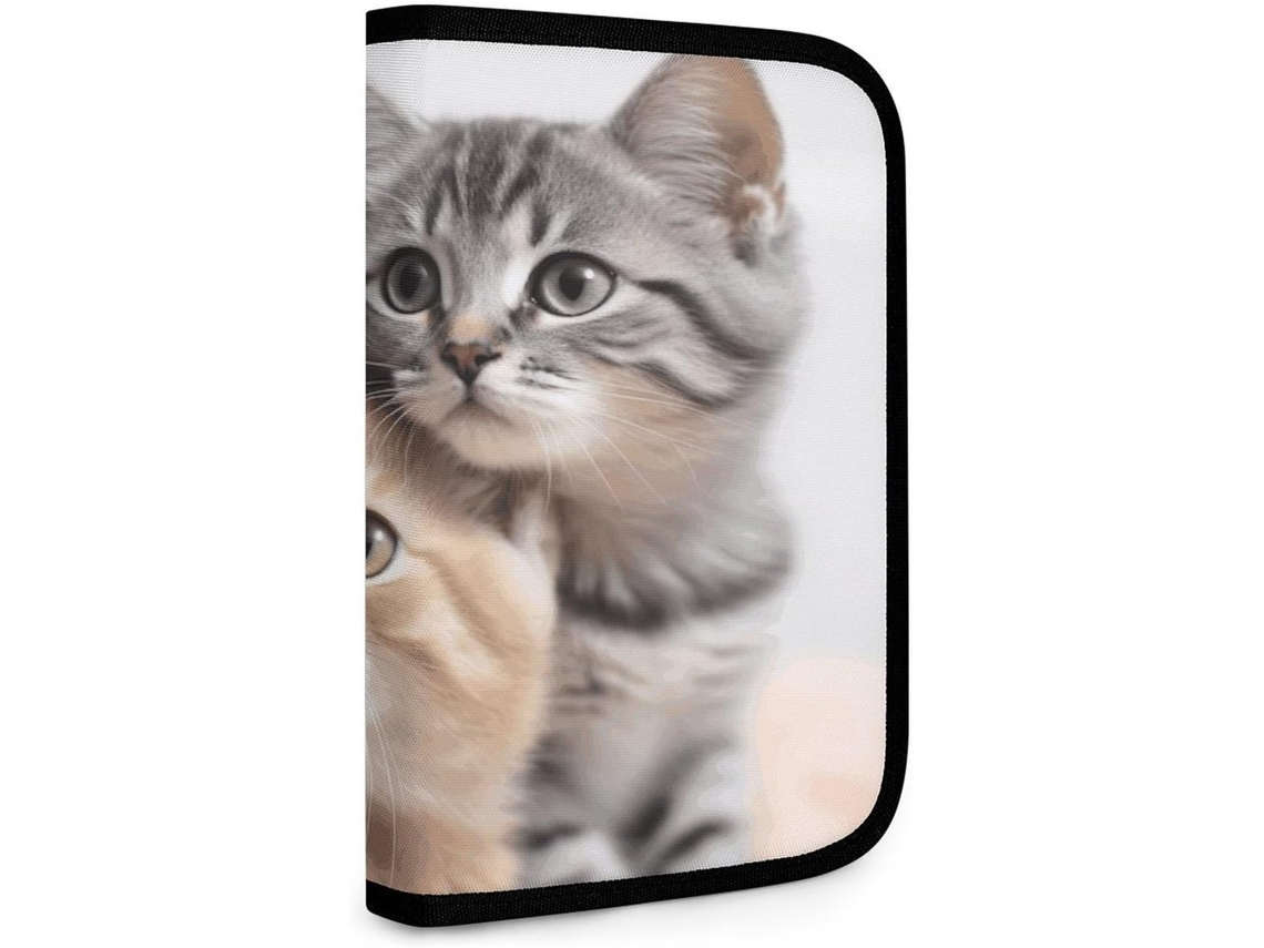 Bolsa dupla para ferramentas em formato de gato, bolsa de armazenamento pequena, bolsa de armazenamento multiuso