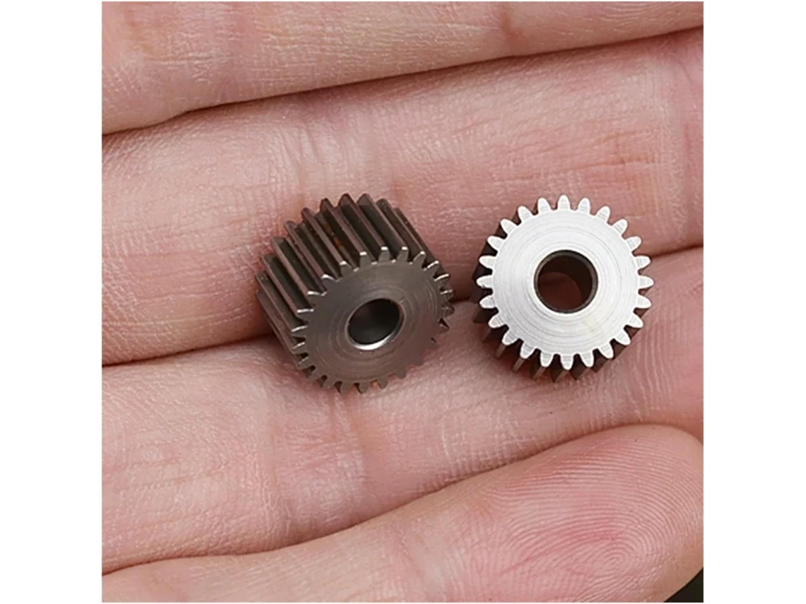 Conjunto De 2 Engrenagens Aço Com Módulo 0, 5e 24 Dentes O Furo Interno Mede 4, 1mm E O Diâmetro Externo, 13mm