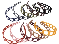 De 10 Faixas De Cabelo De Aba Larga Nuobesty Com Acabamento Fosco, Multicoloridas.