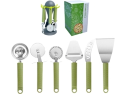 Kit para Churrasco Cortador de Pizza e Esp Tula P Resistente Ao Calor com Design Ergon Mico Al as F Cil Manuseio VAYOTOY
