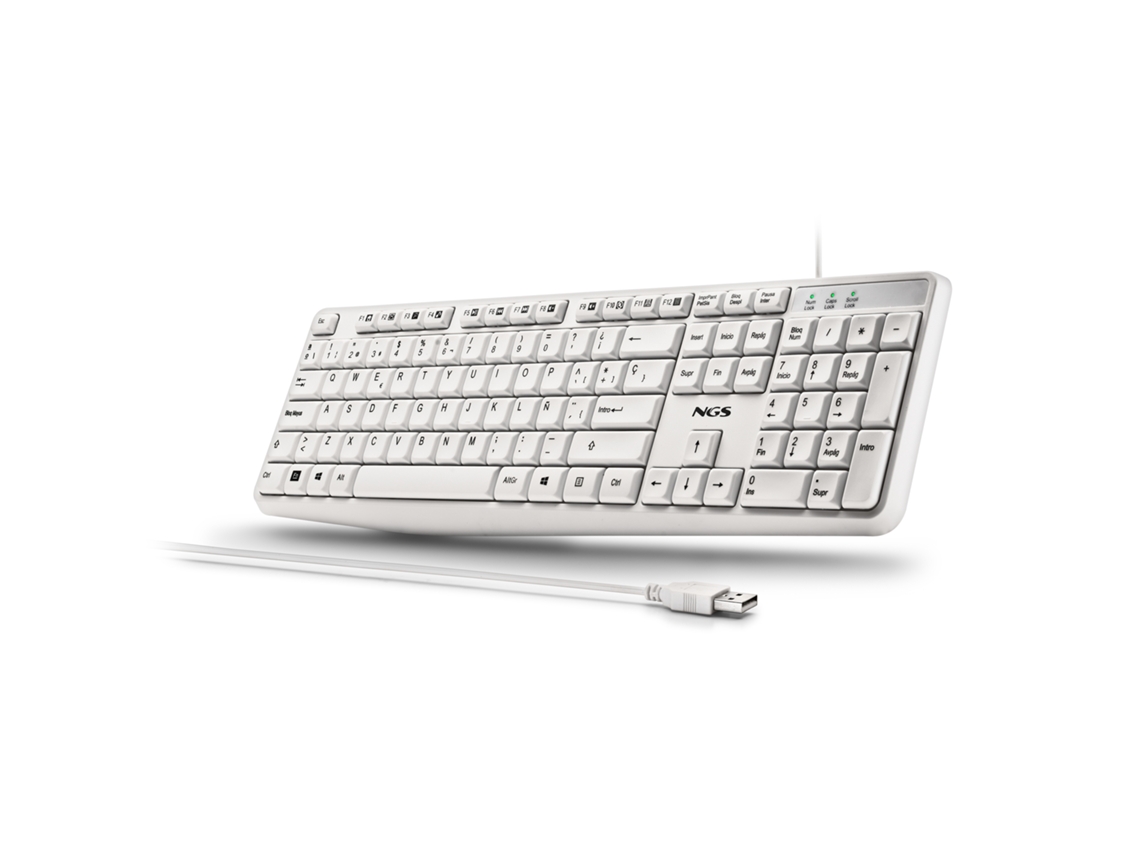 Ngs Heritage Teclado Usb Multimédia, Branco.