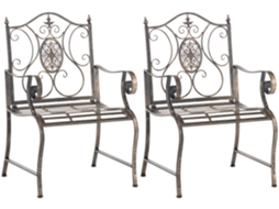 Conjunto De 2 Cadeiras De Jardim Punjab Bronze Clp