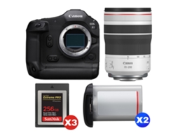 Eos R1 + Rf 70 200mm F/4 L Is Usm + 3 Sandisk 256gb Extreme Pro Cfexpress Type B + 2 Canon Lp e19 + Ebook “20 Dicas para Fotos Que Impressionam” CANON