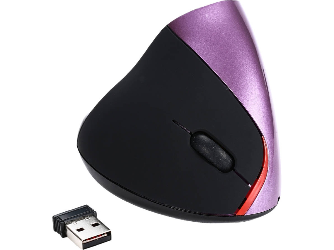 Rato XSJ Wireless Carregamento Vertical 2.4G (2400 dpi - Roxo)