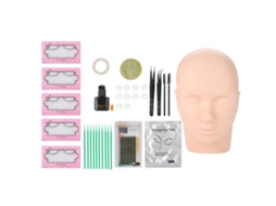 Kit De Extensão De Cílios 11pcs Com Pinça Cola E Bastões De Limpeza Para Grafting
