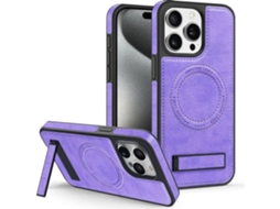 Capa Magsafe para iPhone 15 VEANXIN Pele Roxo