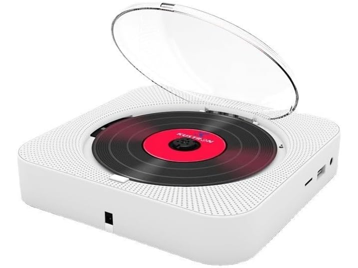 Leitor De Cd Portátil Com Rádio Fm 5 3, Usb Tf Aux, Alto Falante Estéreo De Parede Com Display Led, Controle Remoto E