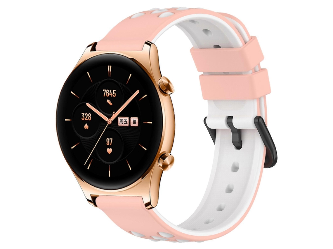 Pulseira De Silicone Poroso Bicolor De 22 Mm Para O Relógio For Honor Gs 3.
