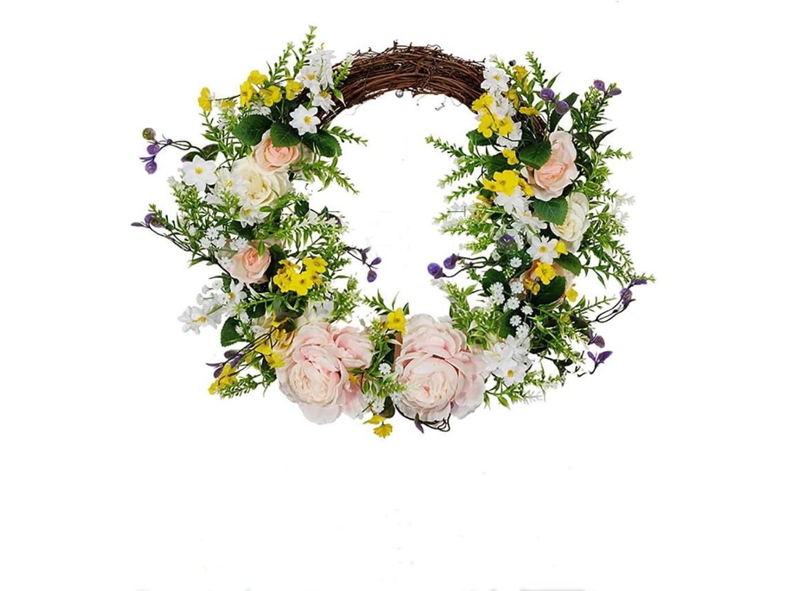 Guirlanda de Peônias Artificiais, Guirlanda de Flores Feita À Mão com Eucalipto. AQUAFORGE