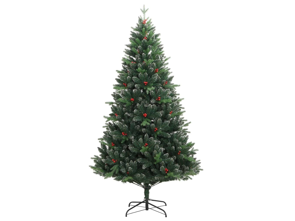 Árvore De Natal Artificial Articulada C Bagas Vermelhas 150 Cm Wsd5089 Lovely Home