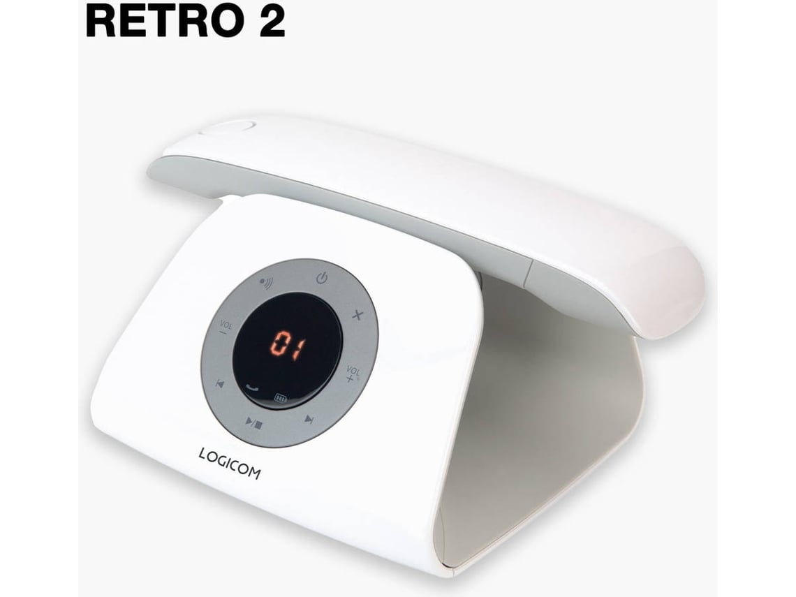 Telefone Fixo LOGICOM Retro 2 (Outlet Caixa Aberta - Branco)