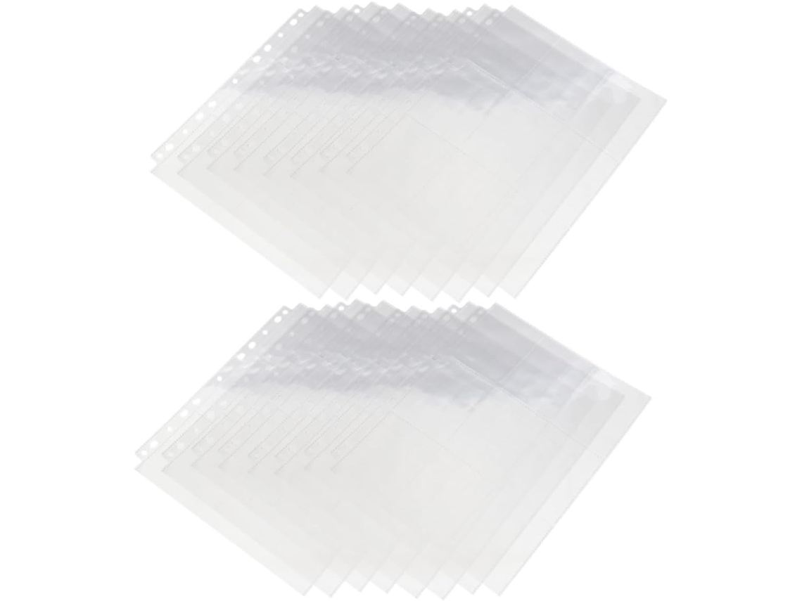 Bestyash Pochettes Para Cartes Foto Em Plástico Transparente 50 Feuilles A4 9 Compartiments Compatível