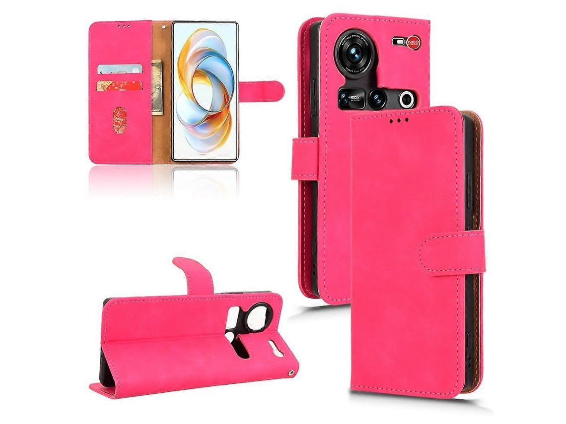Capa De Celular De Couro Com Flip Magnético Skin Feel