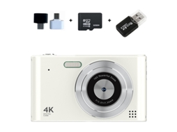 Câmera Digital 4k de Alta Definição, Zoom Digital de 16x, Flash Integrado. 32 Gb CZHHMART (branca)